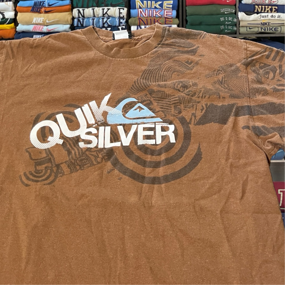 Y2K quiksilver brown skater shirt