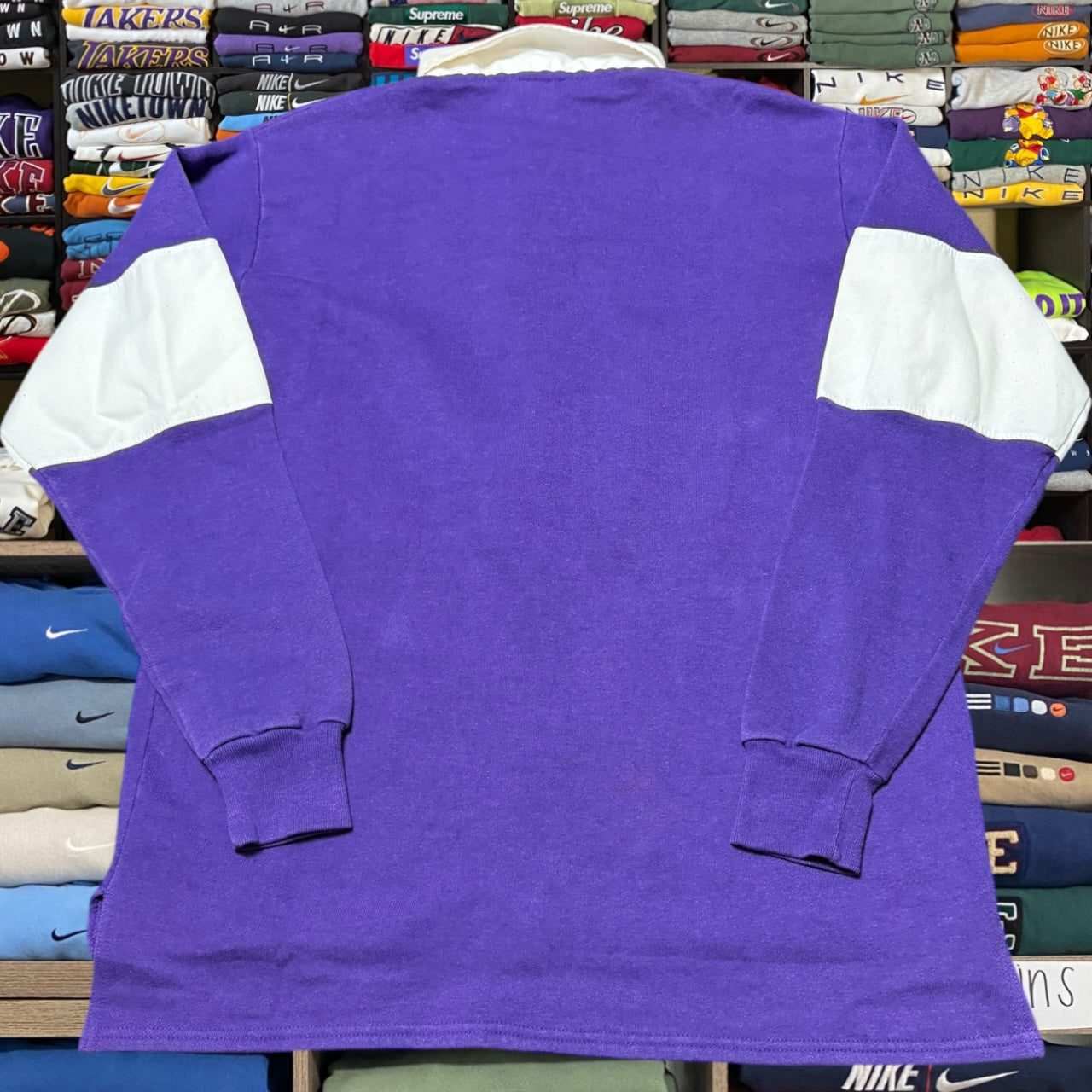 90s minnesota vikings collar sweater