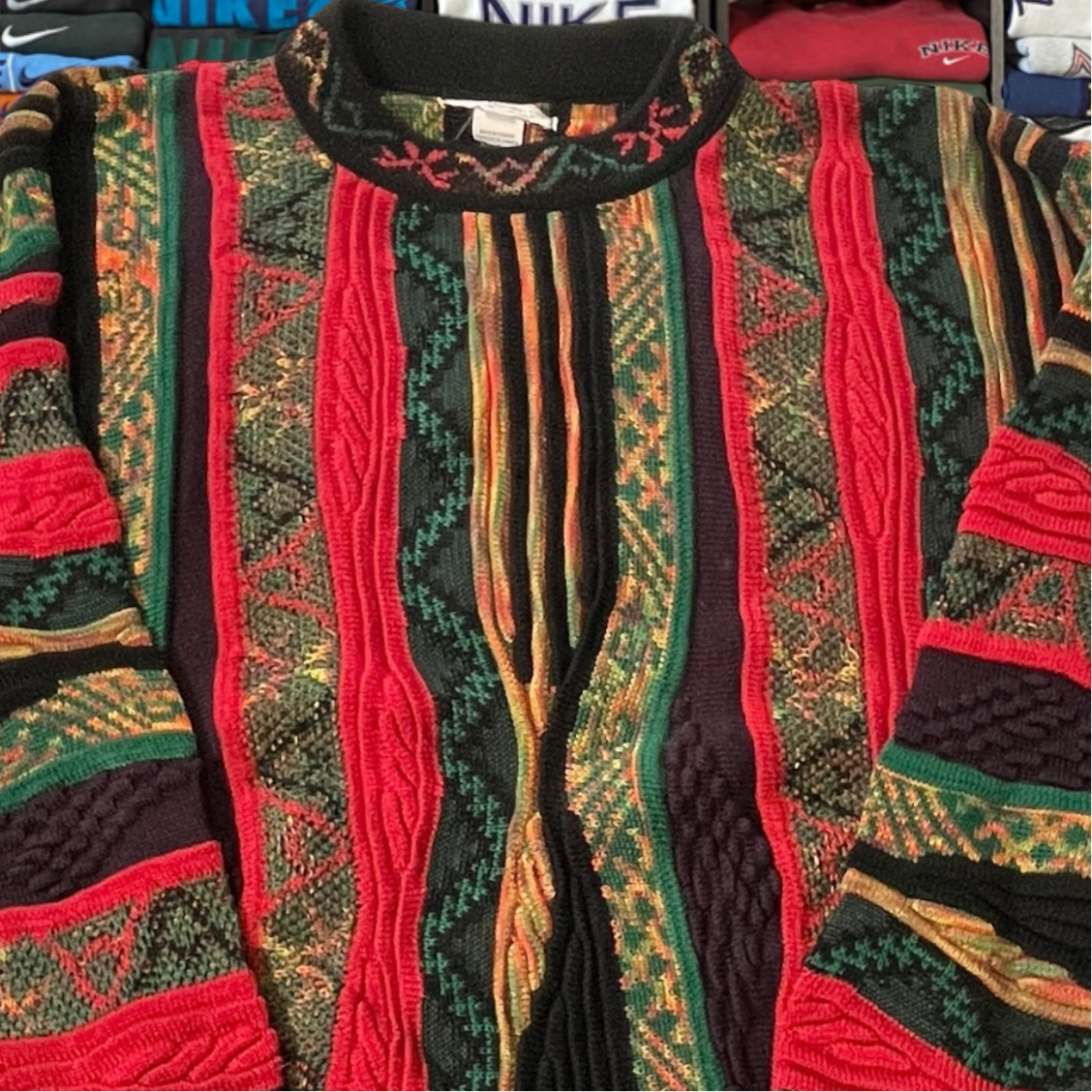 90s knitted coogi style sweater