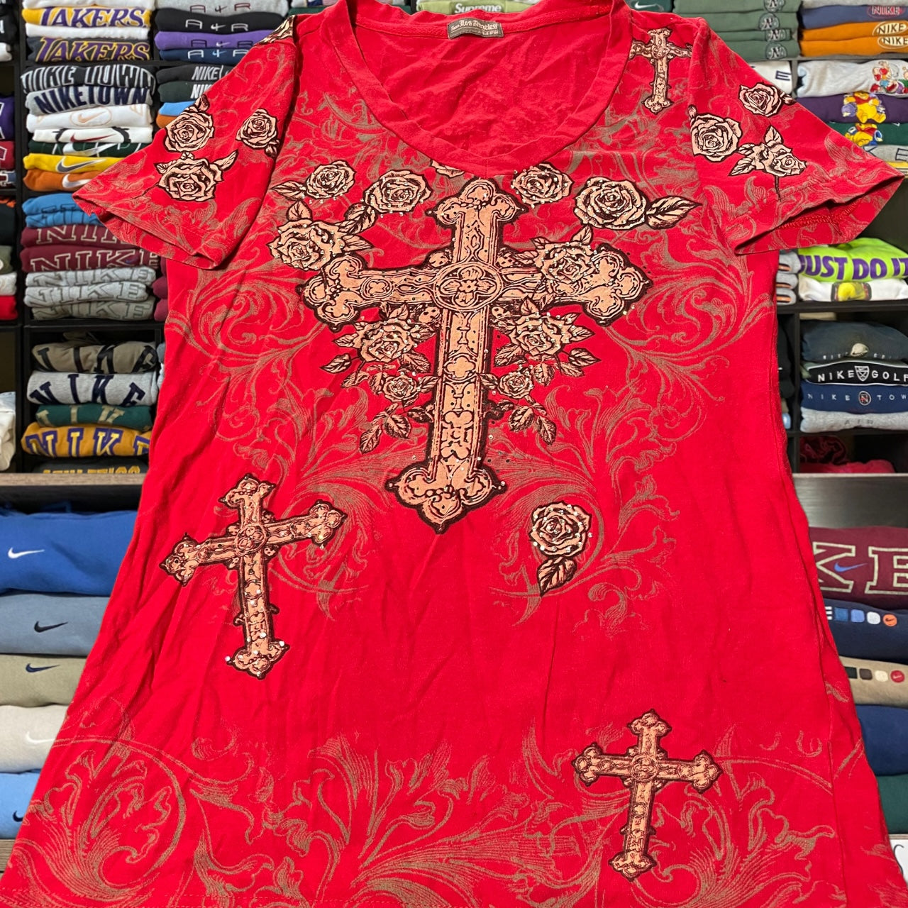 Y2K skater cross grunge style shirt