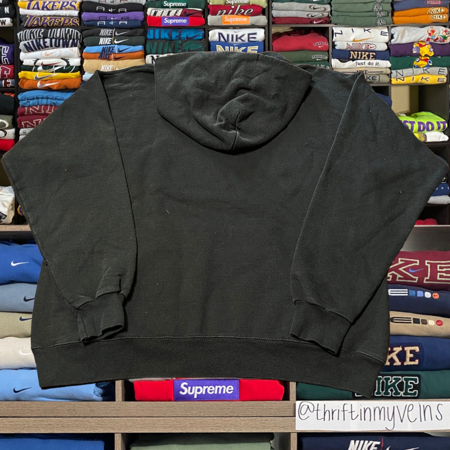 Y2K thrasher black hoodie