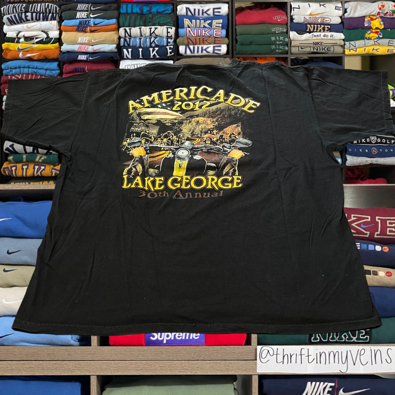 Vintage biker motorcycle 2012 shirt