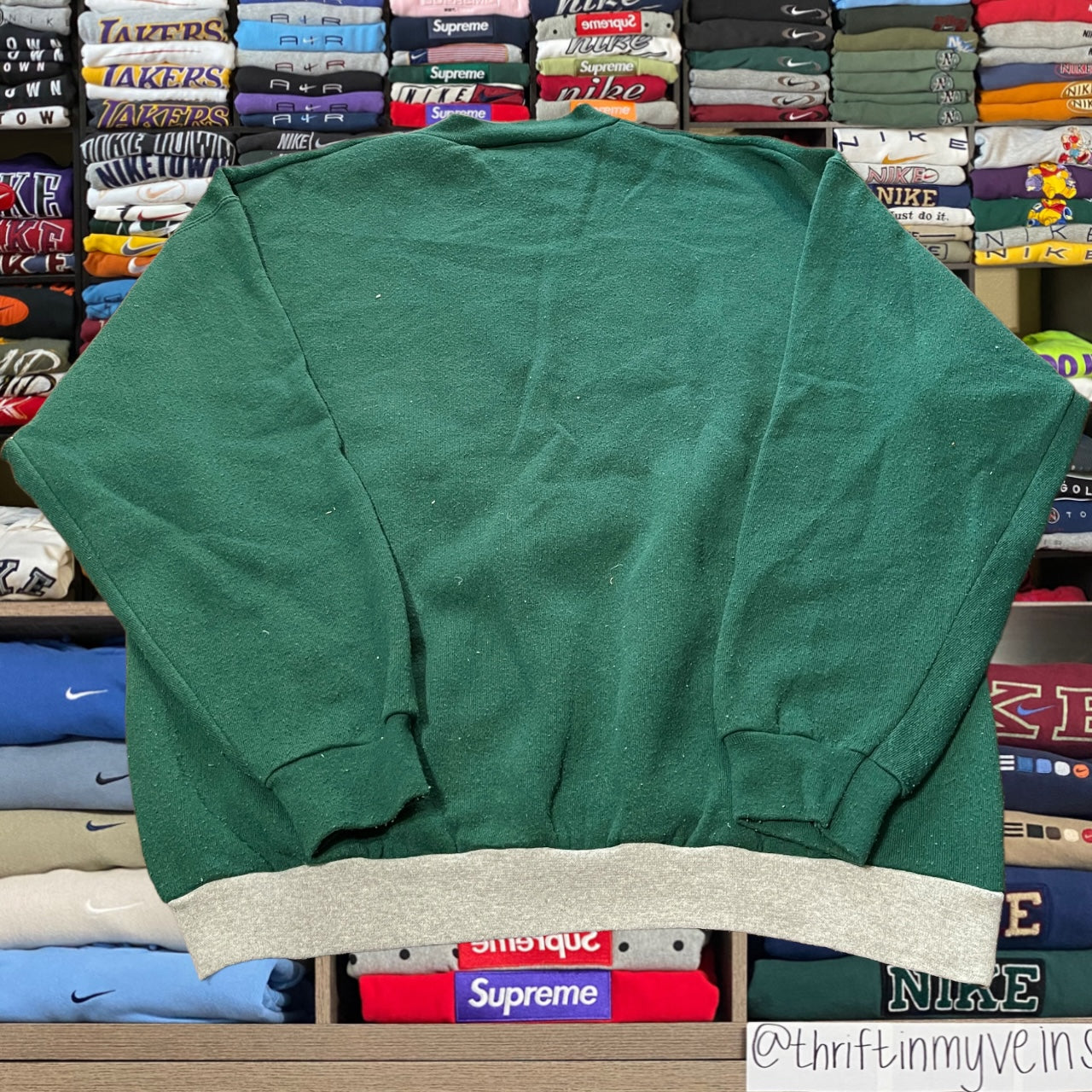 90s nature wolf graphic sweater
