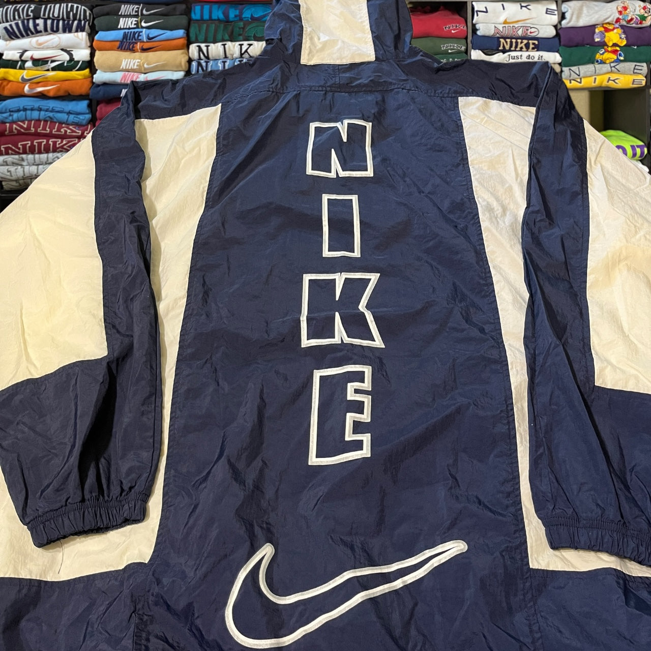 90s rare Vtg Nike spelled out anorak windbreaker