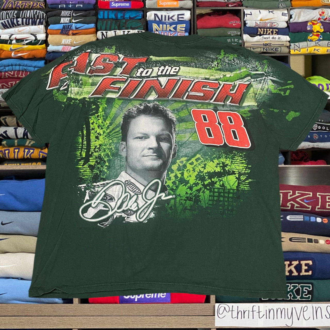 Y2K all over print nascar graphic shirt (xxlarge)