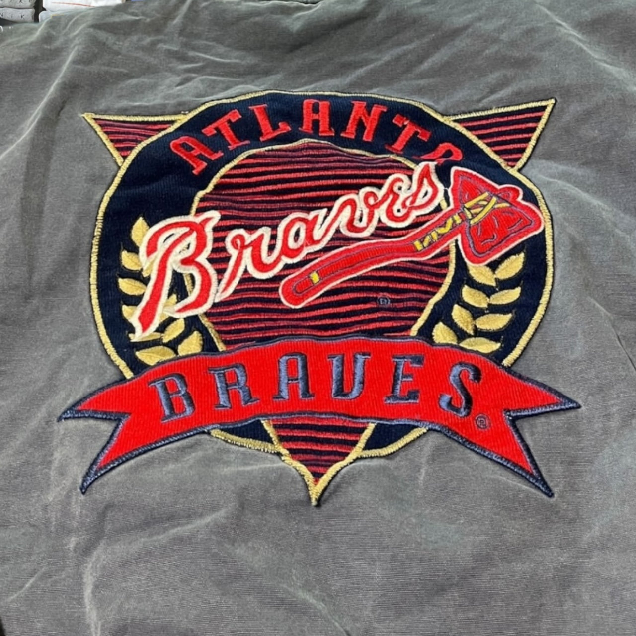 90s Atlanta braves mlb baseball varsity jacket