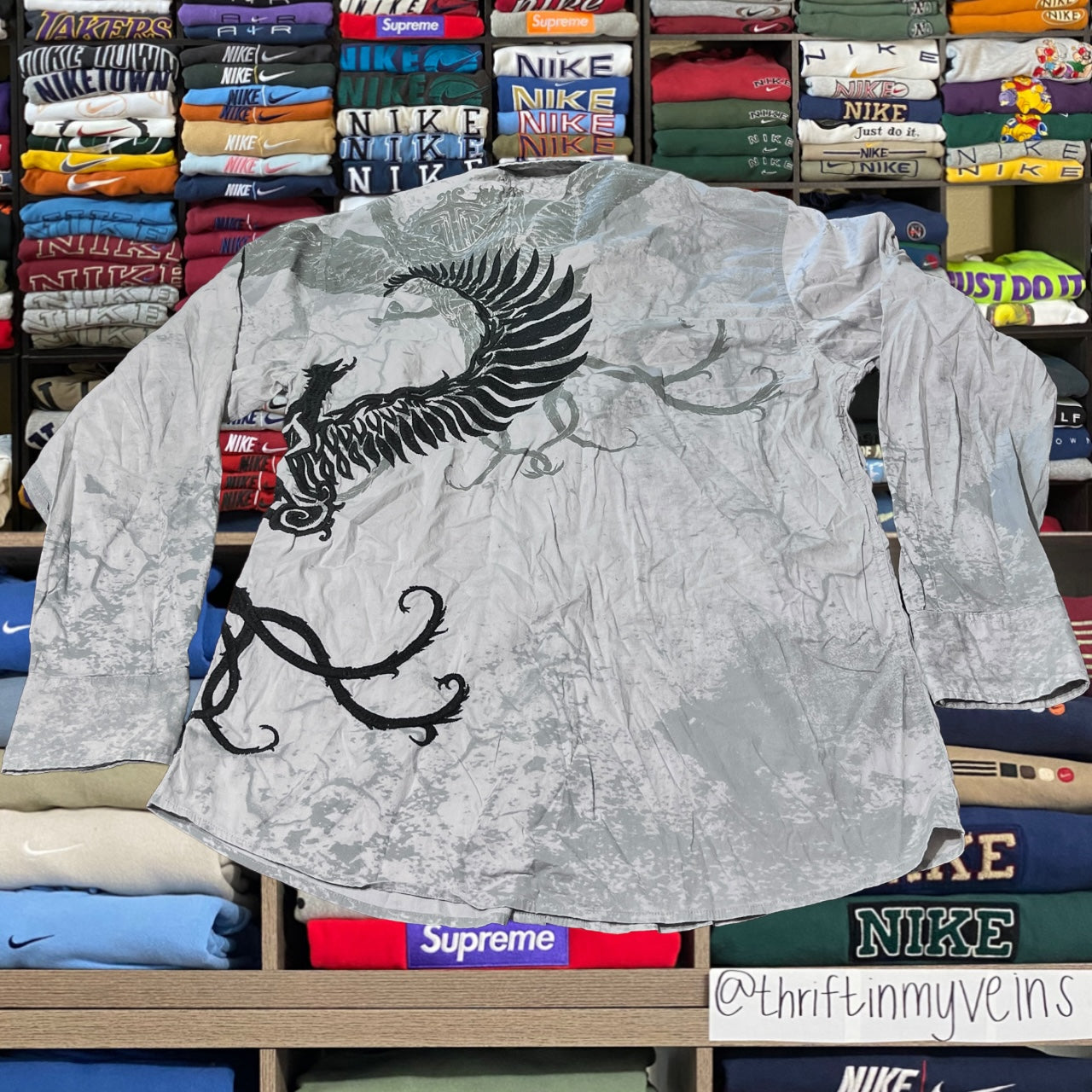 Roar Y2K skater grunge button up