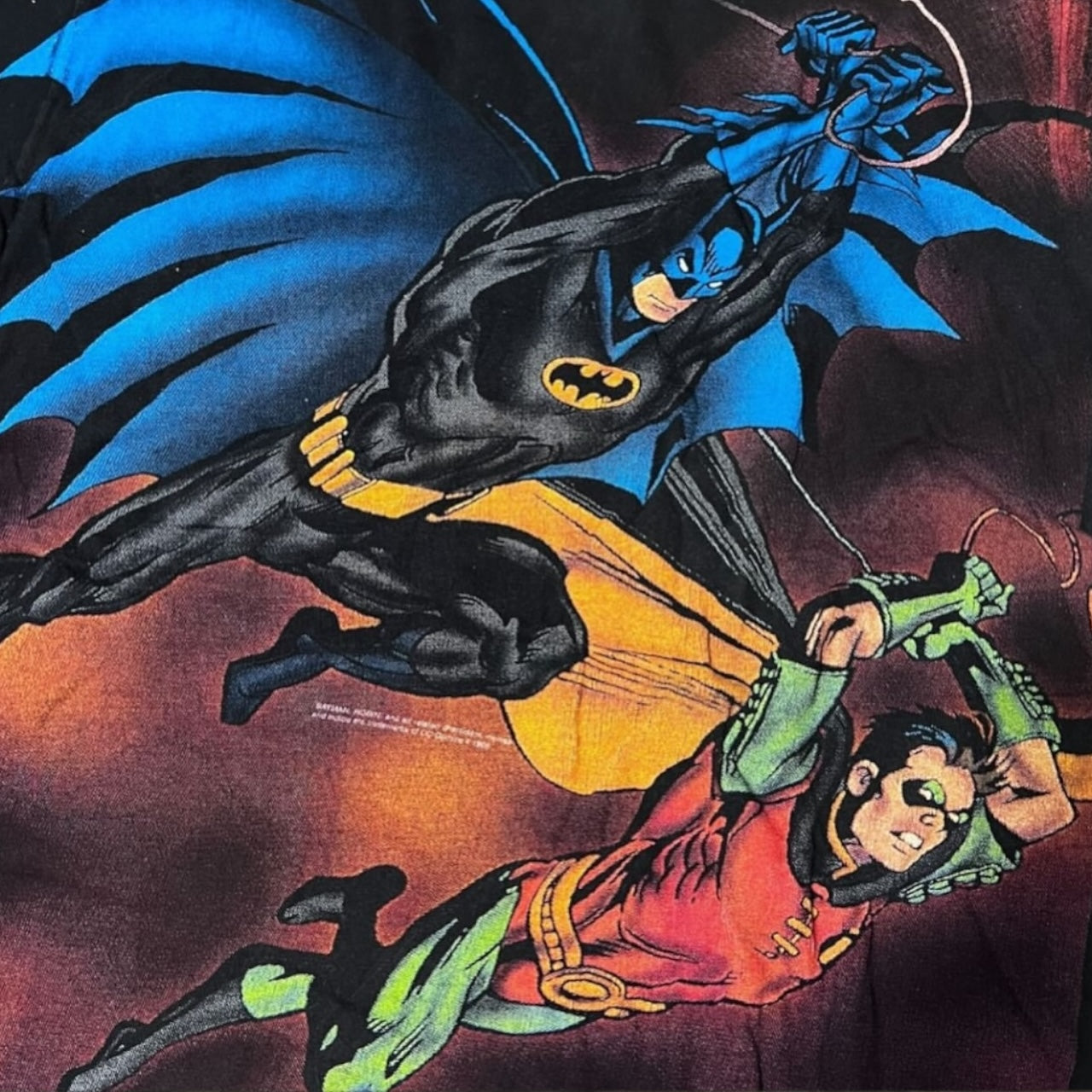 90s Batman robin all over print shirt