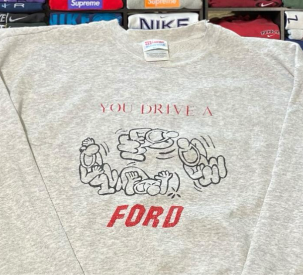 90s ford humor funny sweater