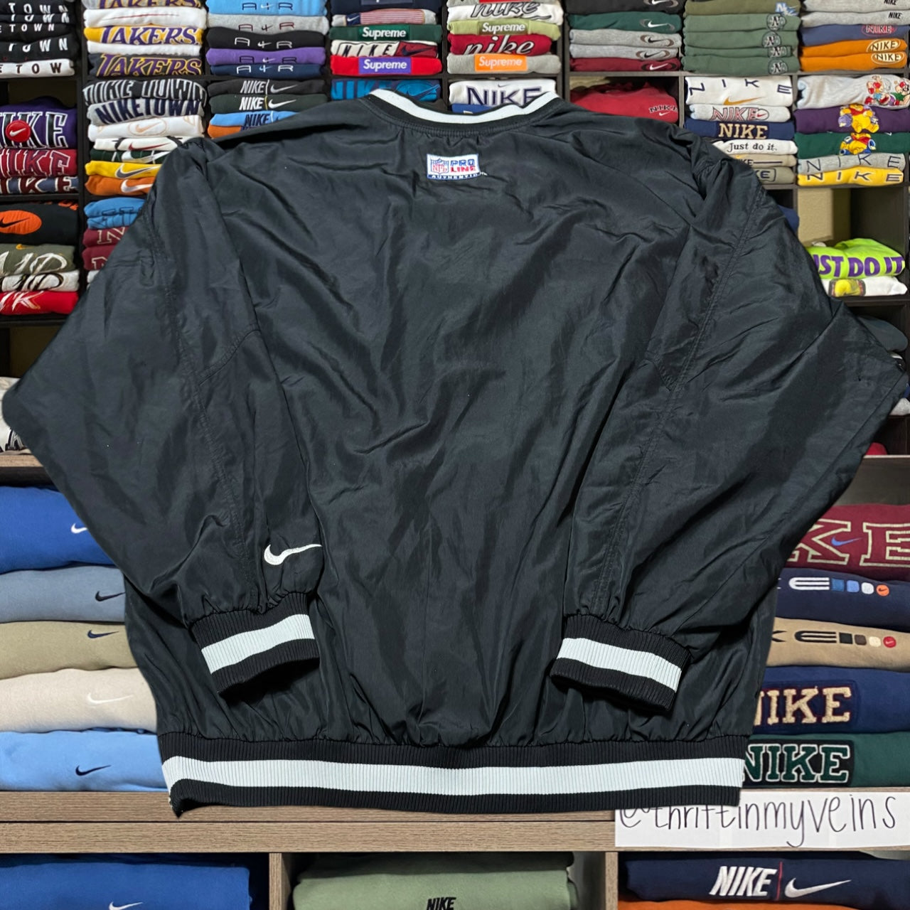 90s nike x raiders nfl windbreaker (Xlarge)