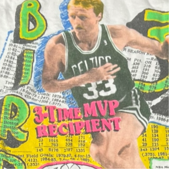 Vintage 1989 LARRY BIRD Salem sports wear nba basketball shirt