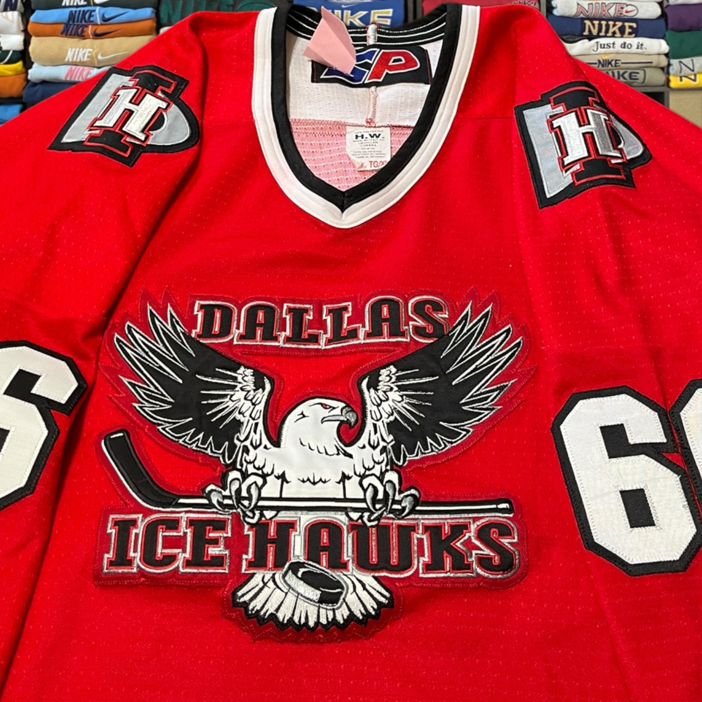 90s Dallas ice hawks hockey jersey