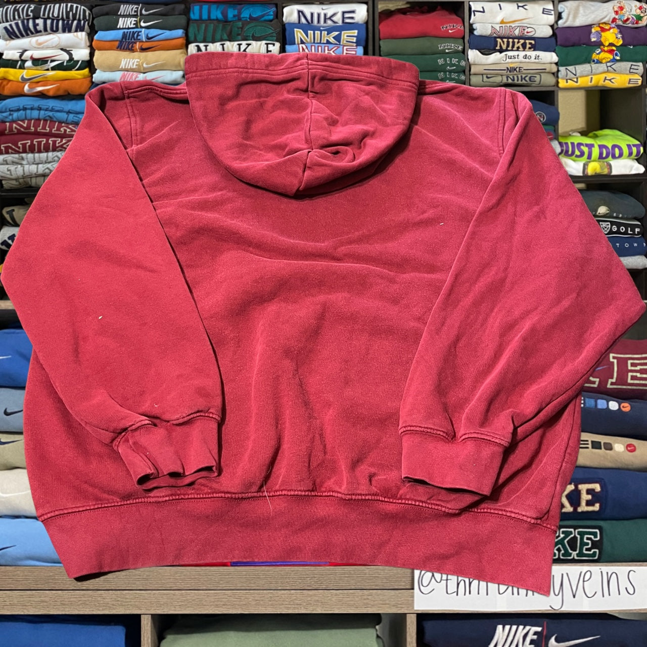 Y2K burgundy Nike hoodie