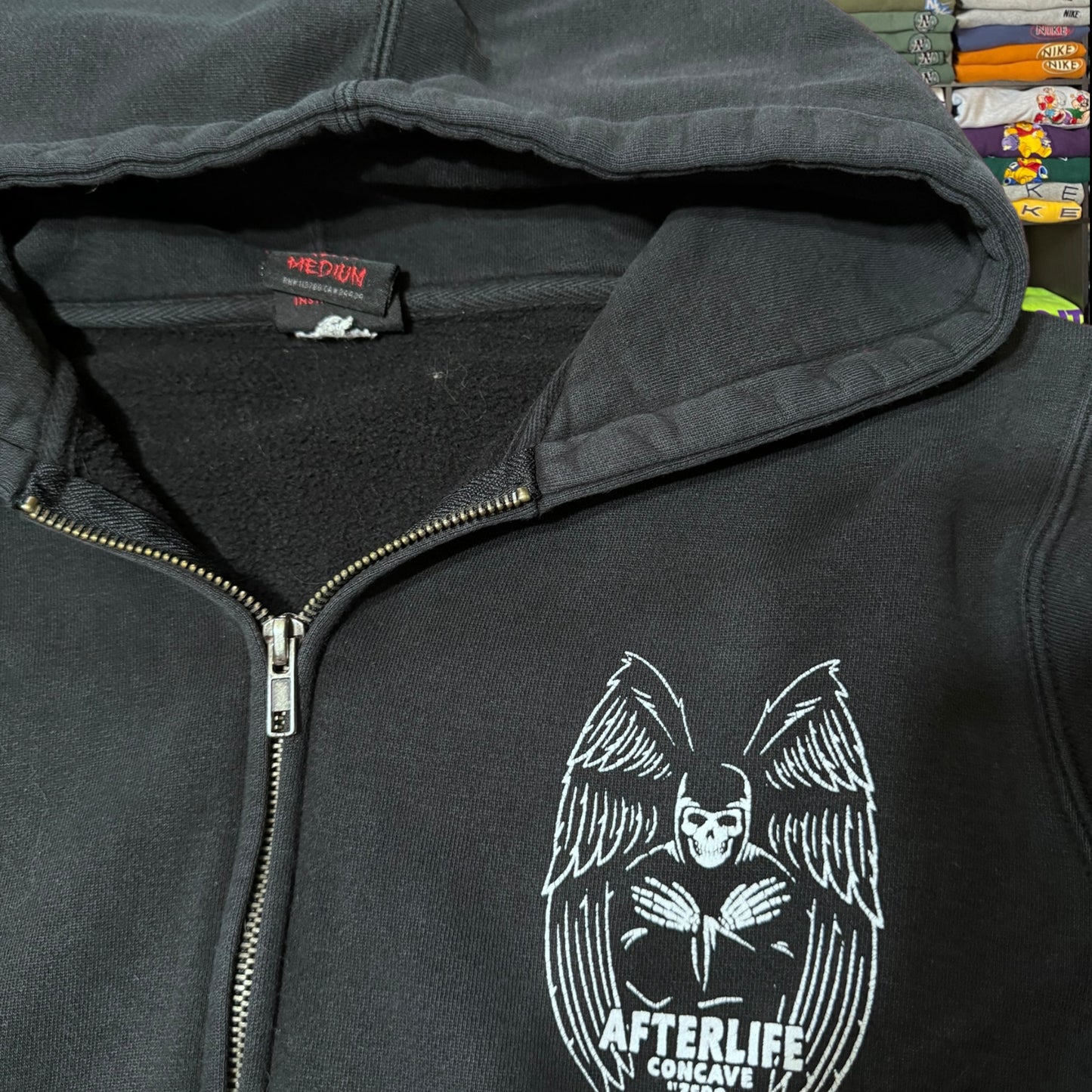 Y2k Skeleton skull angel skater hoodie