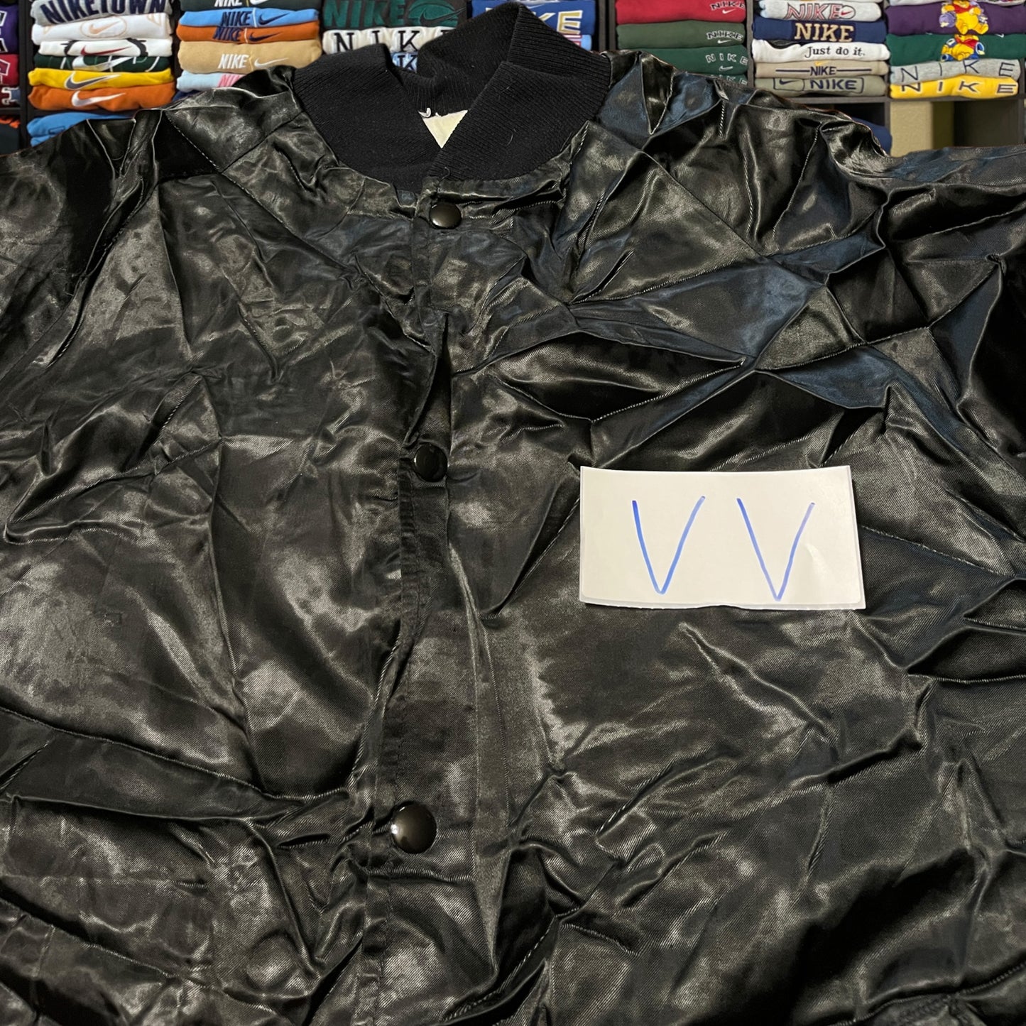 80s fire fighter satin jacket (large)