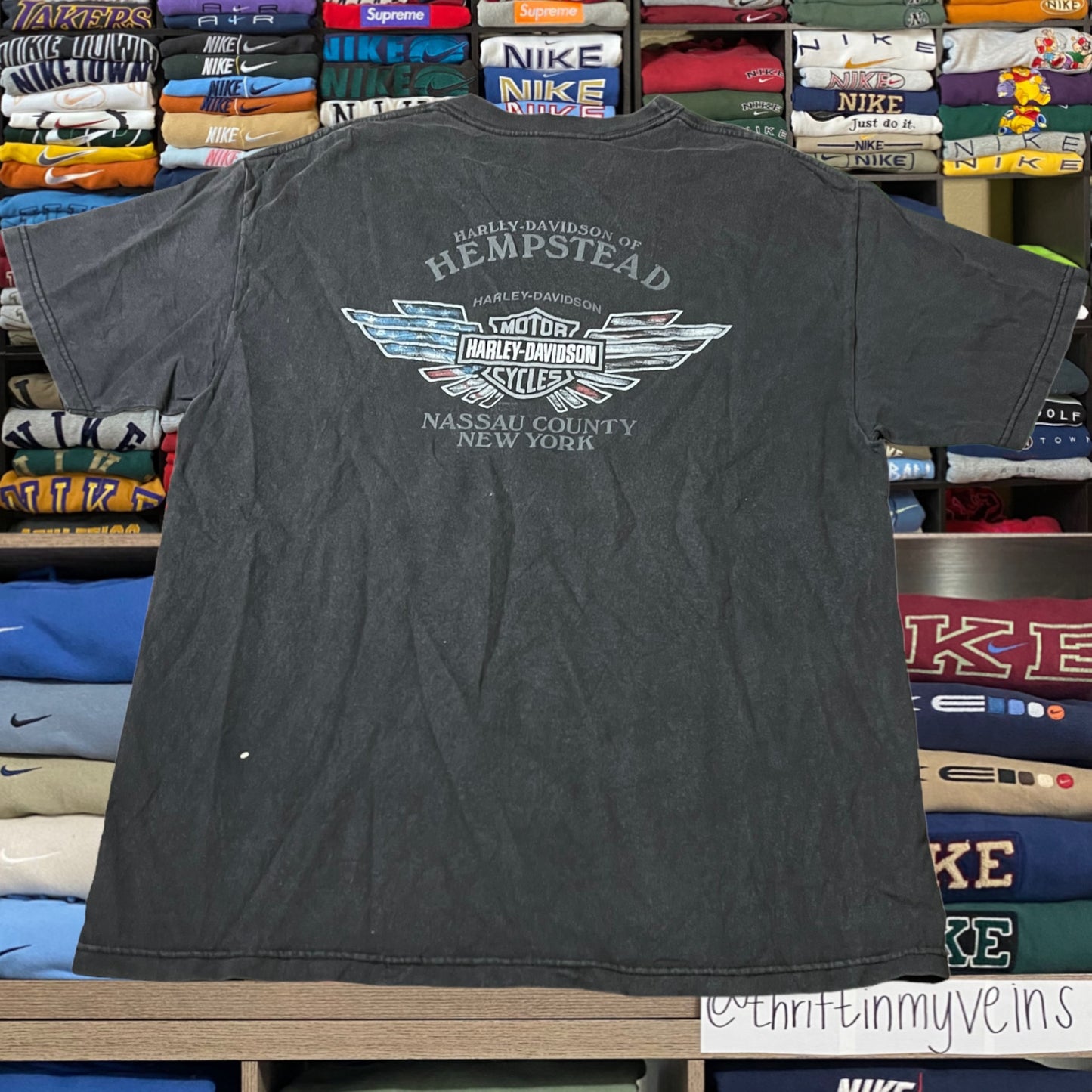 Y2K 2002 Harley Davidson biker motorcycle shirt