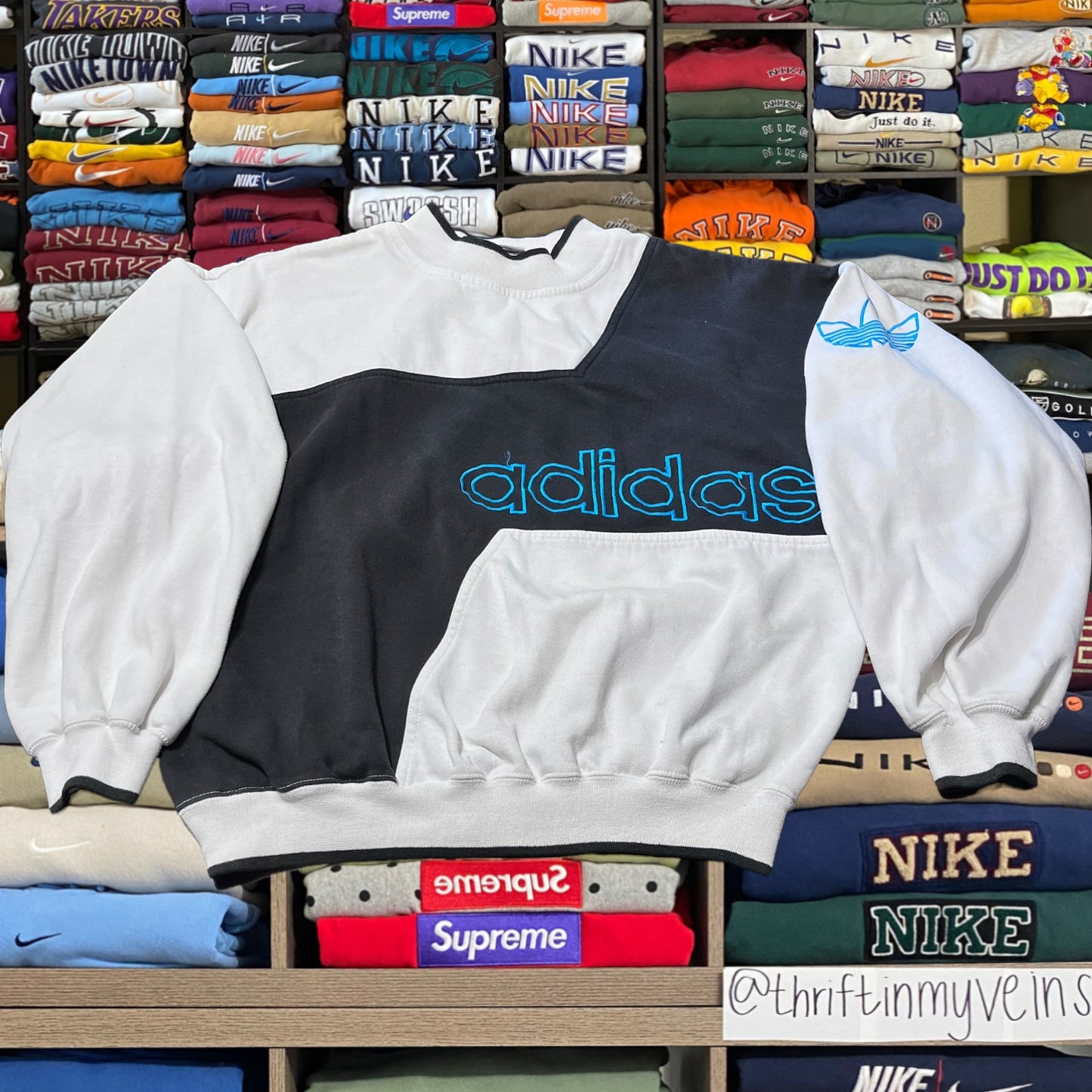 90s adidas color block sweater