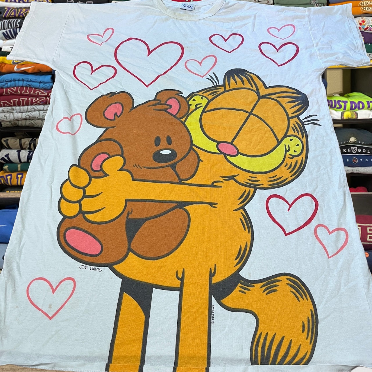 90s Garfield all over print shirt