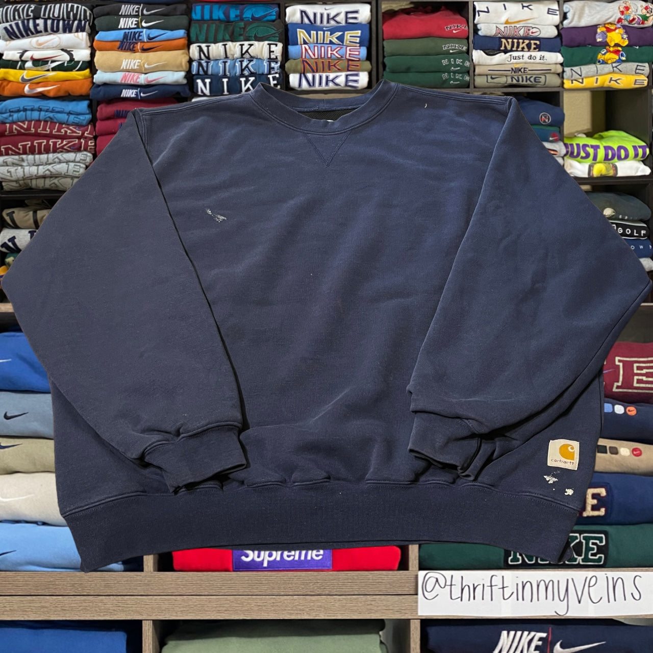 90s carhartt mesh interior sweater