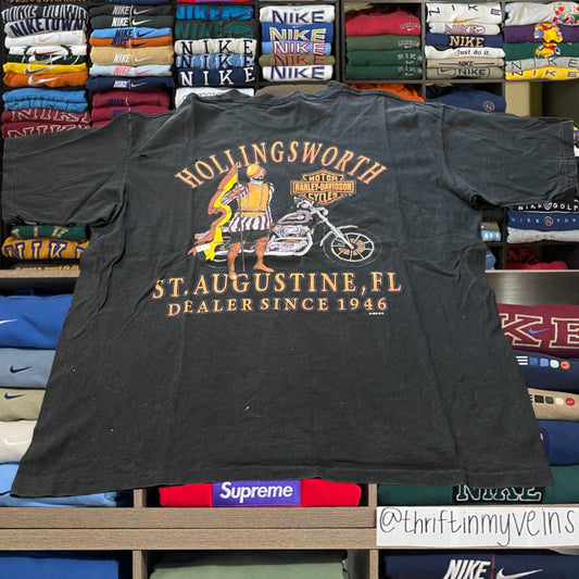 Vtg 90s Harley style motorcycle shirt