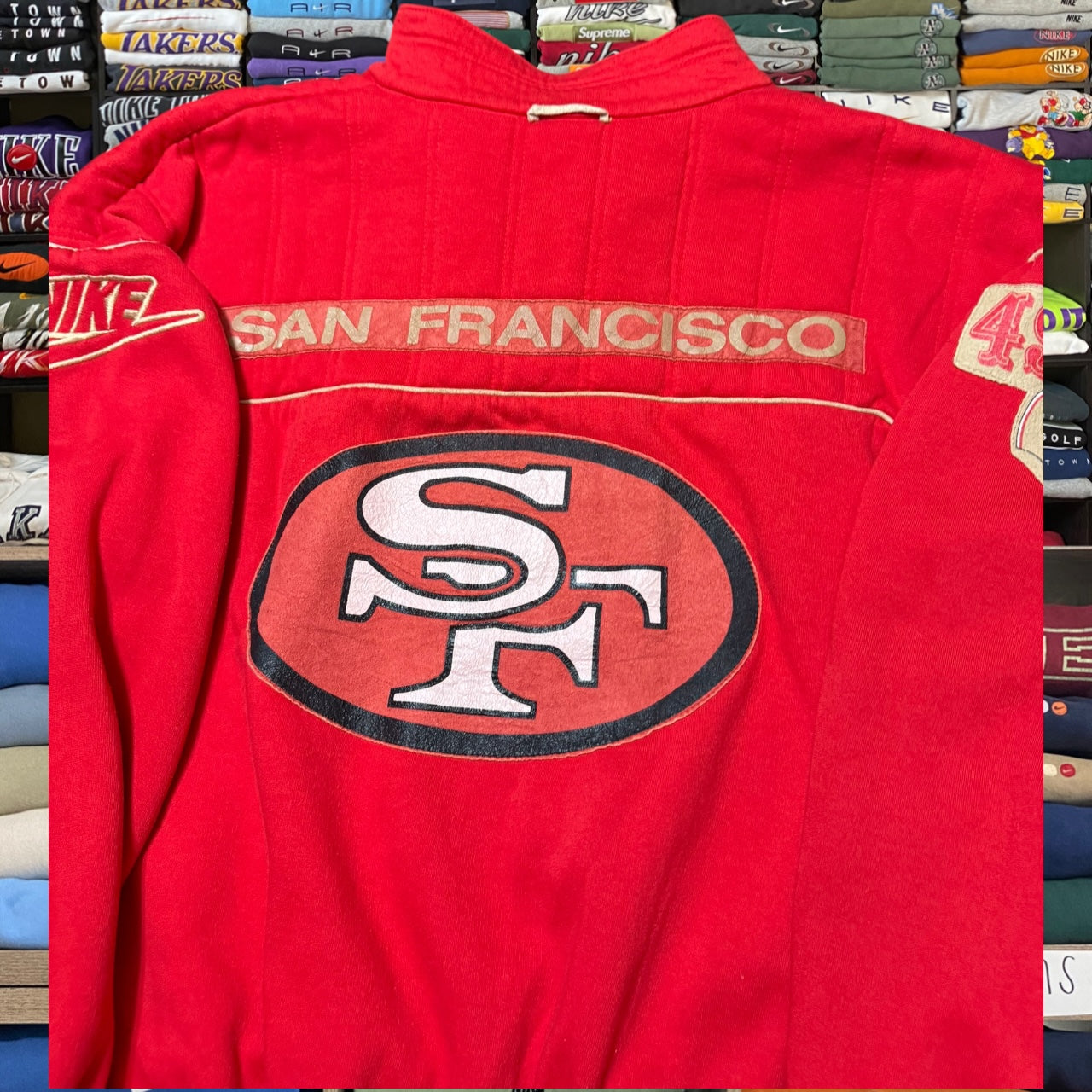 90s NIKE X 49ers nfl quarter zip (Xlarge)