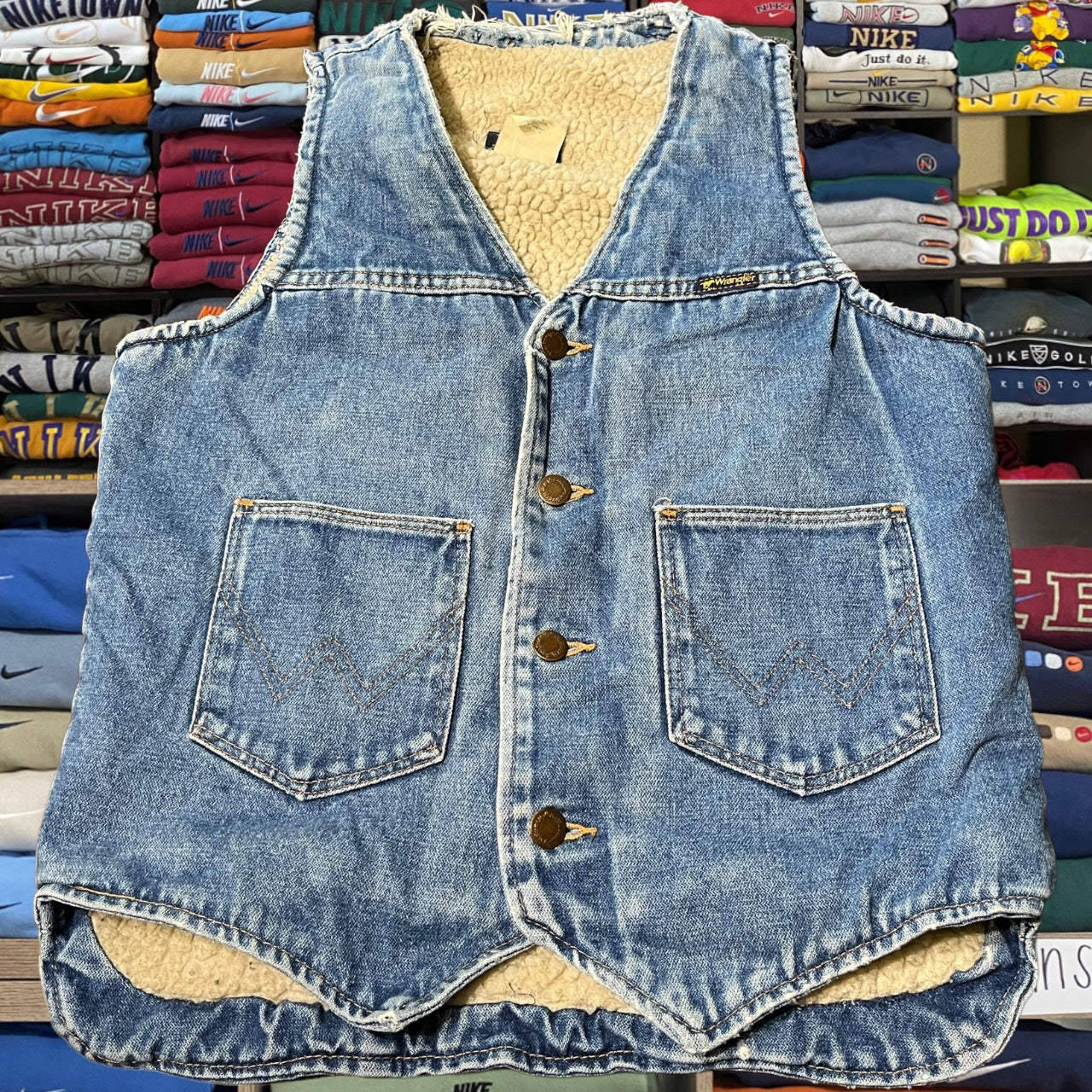 90s wrangler denim vest