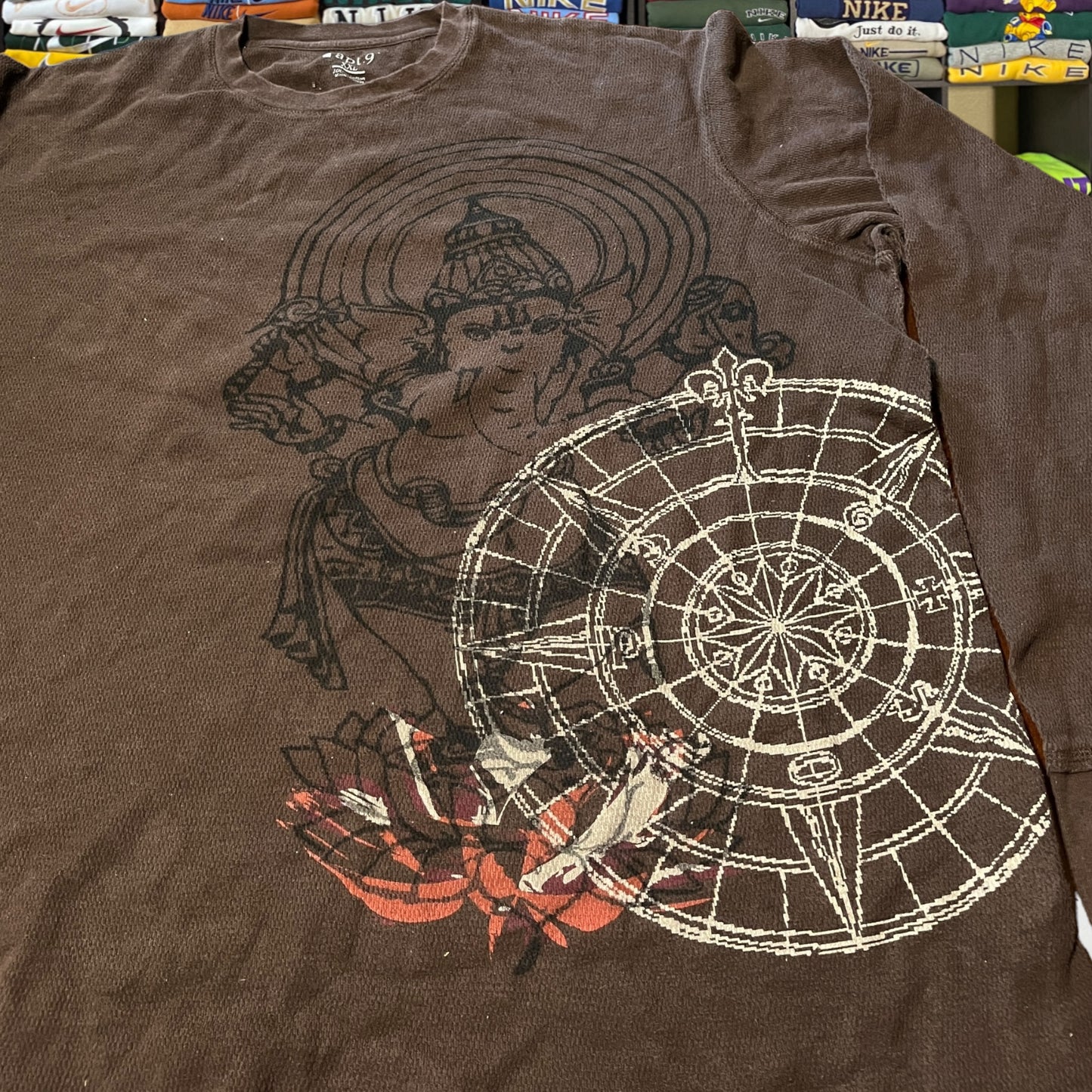 Y2K skater brown shirt