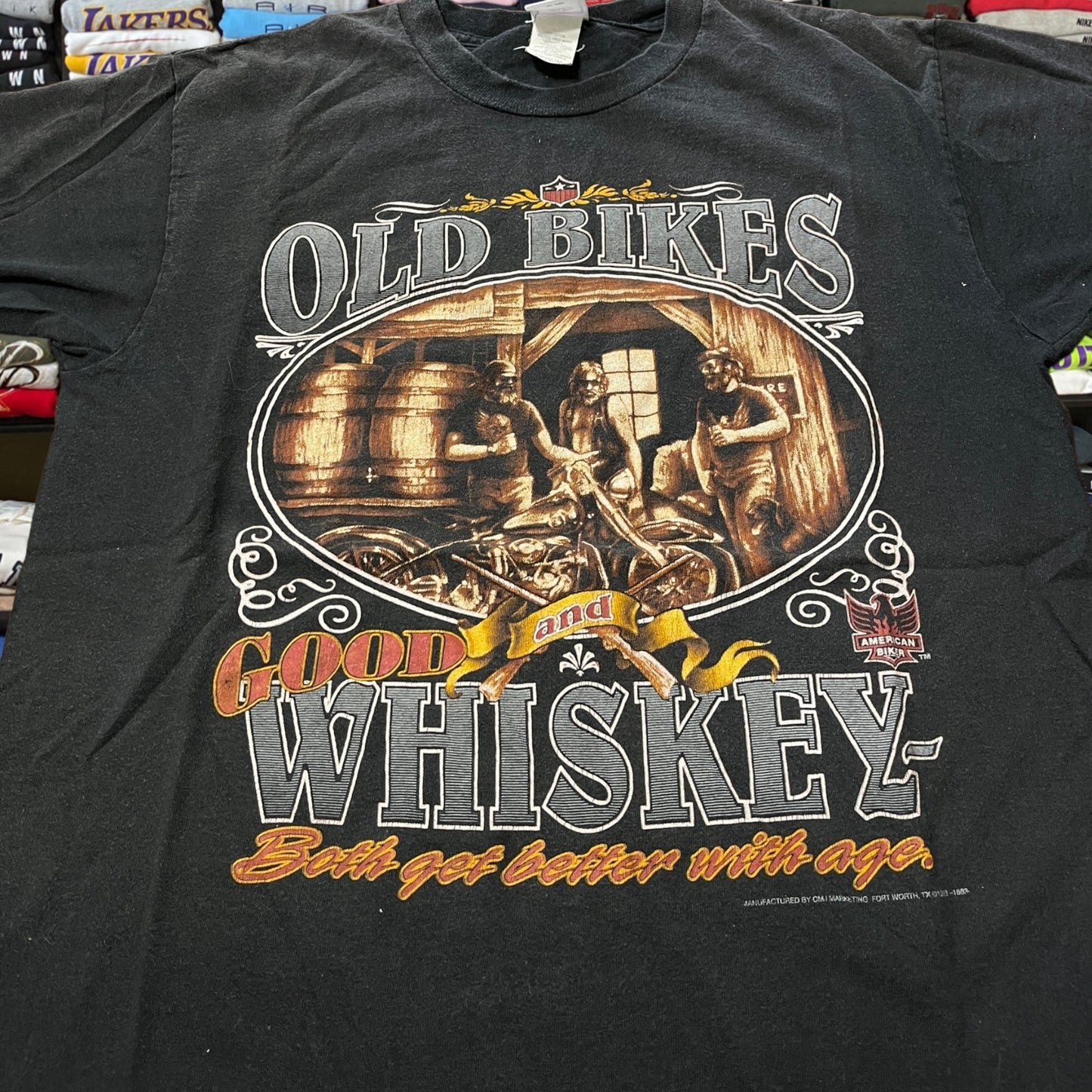 Vintage 1991 biker old whiskey shirt