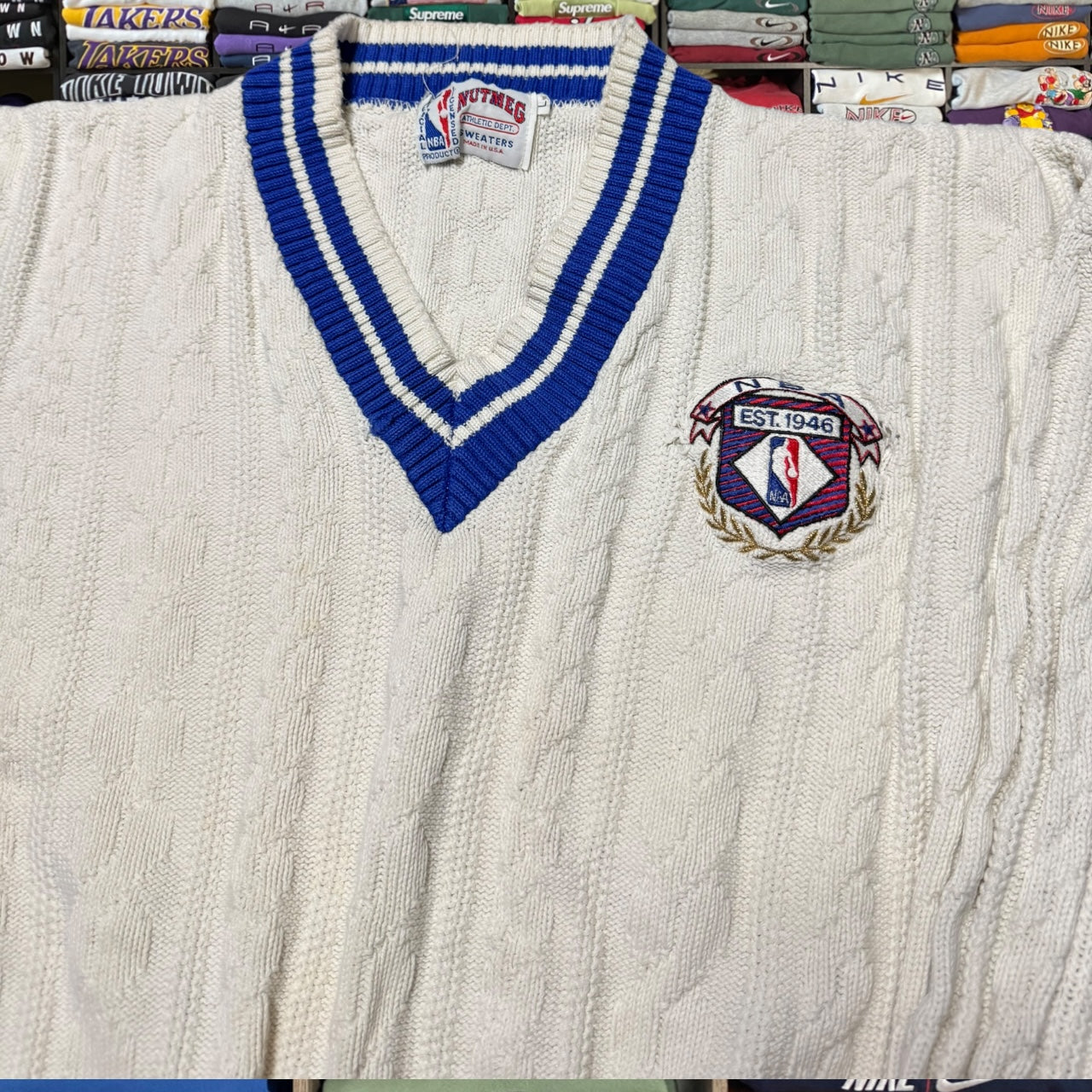 90s NBA knitted sweatshirt (Large)