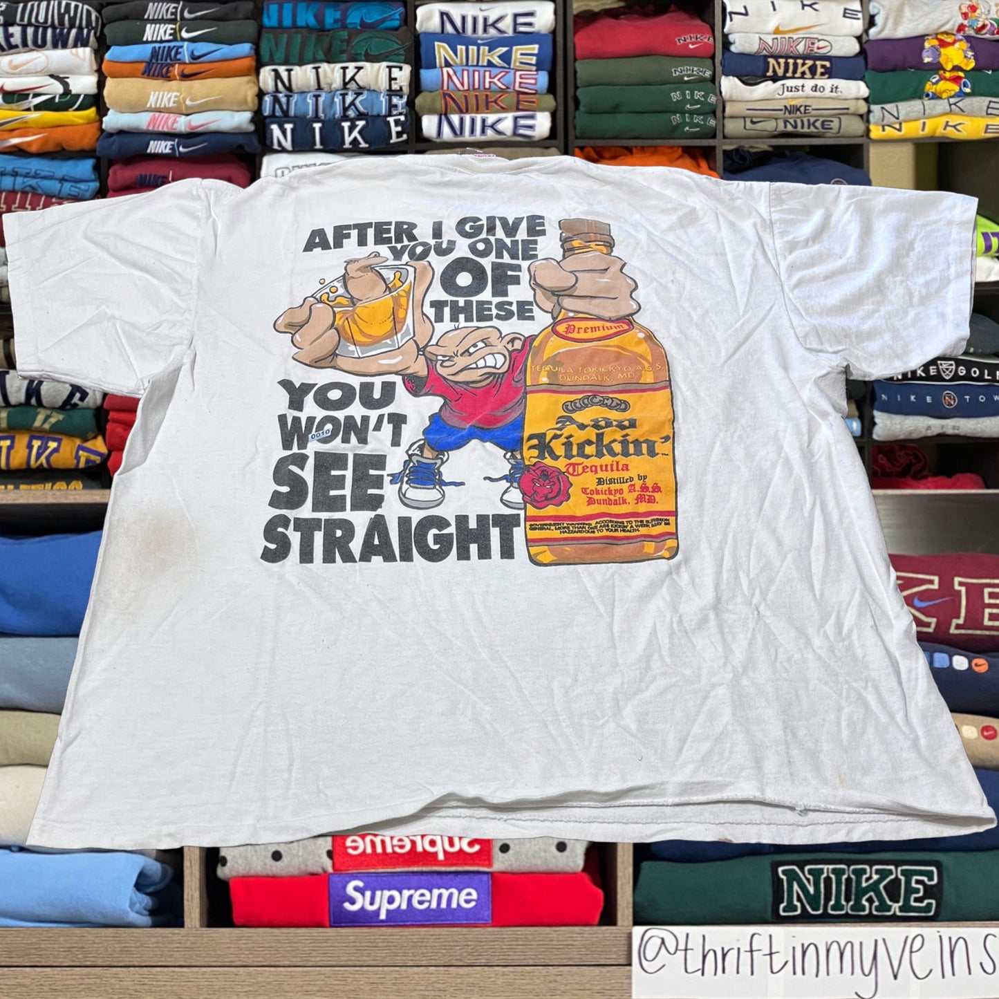 90s big johnson whoop asss beer shirt (xlarge)