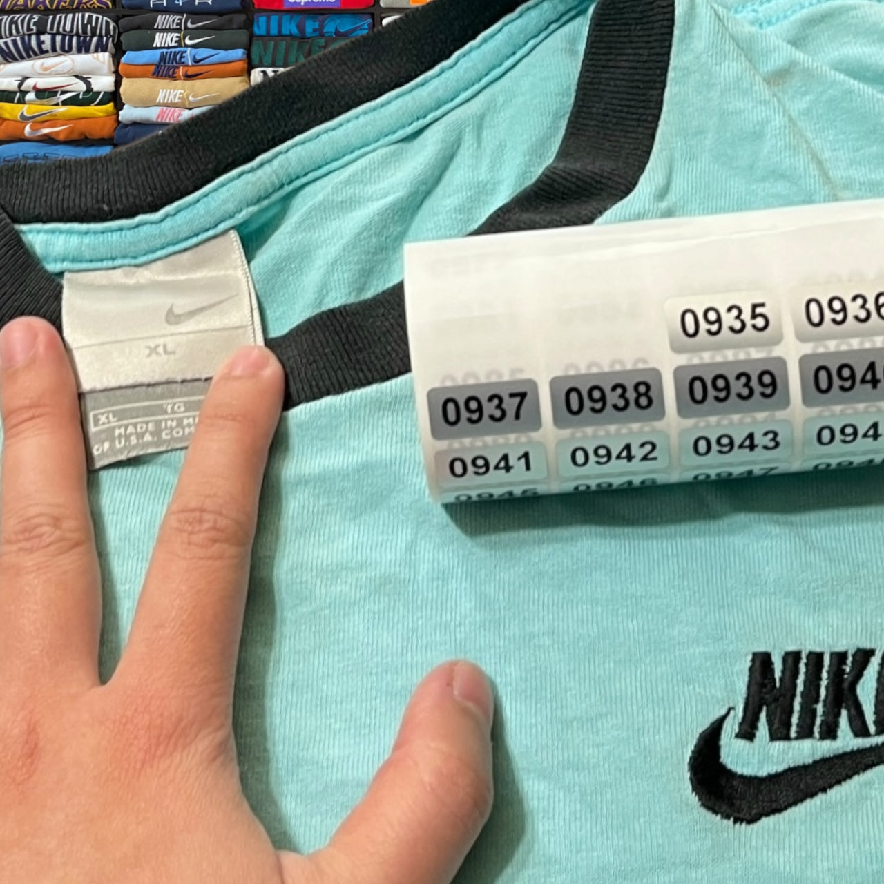 Y2K Nike Tiffany blue shirt