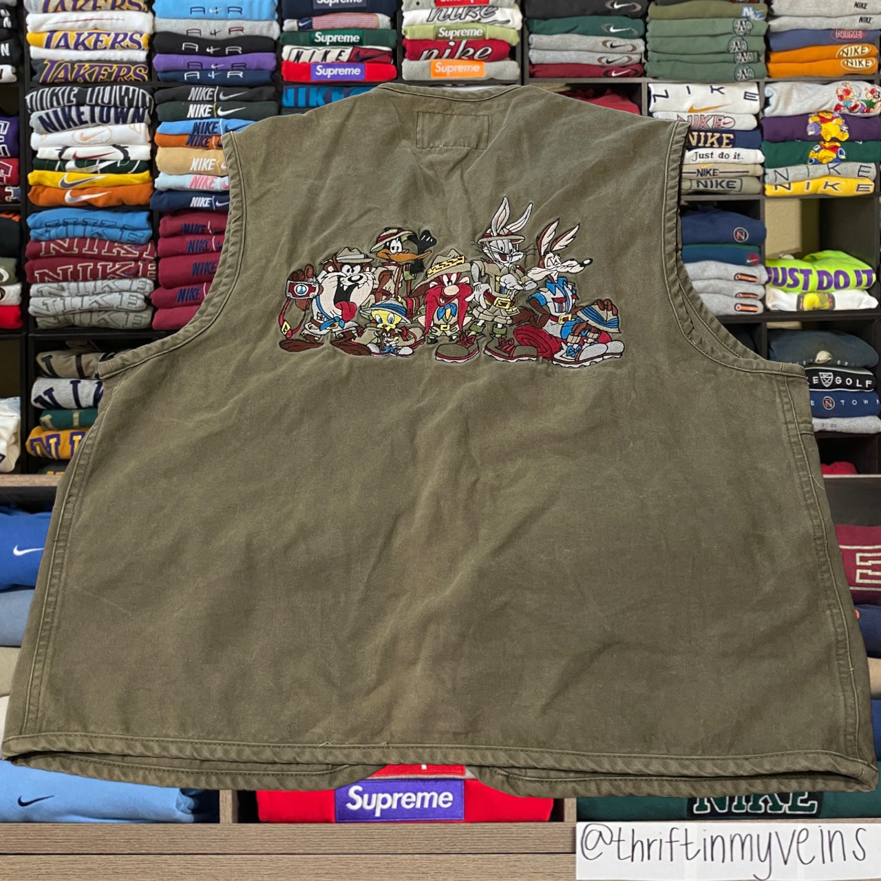 90s super rare Indiana jones looney tunes utility vest