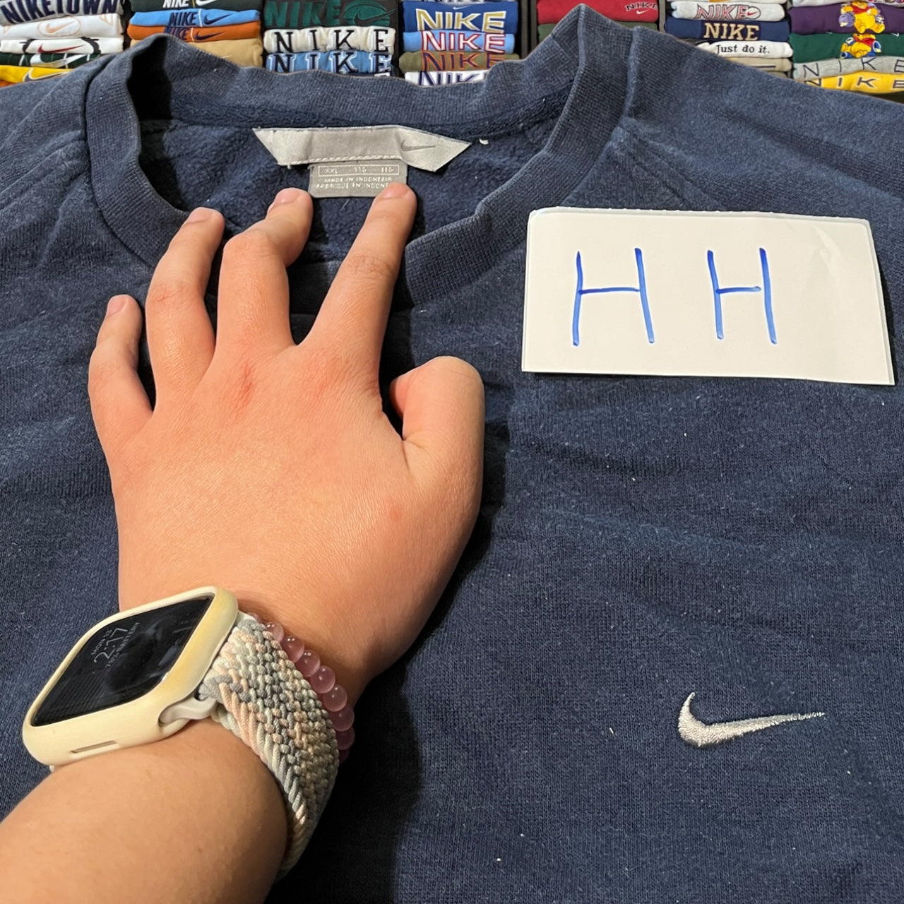 Y2K 2004 Nike navy blue crewneck