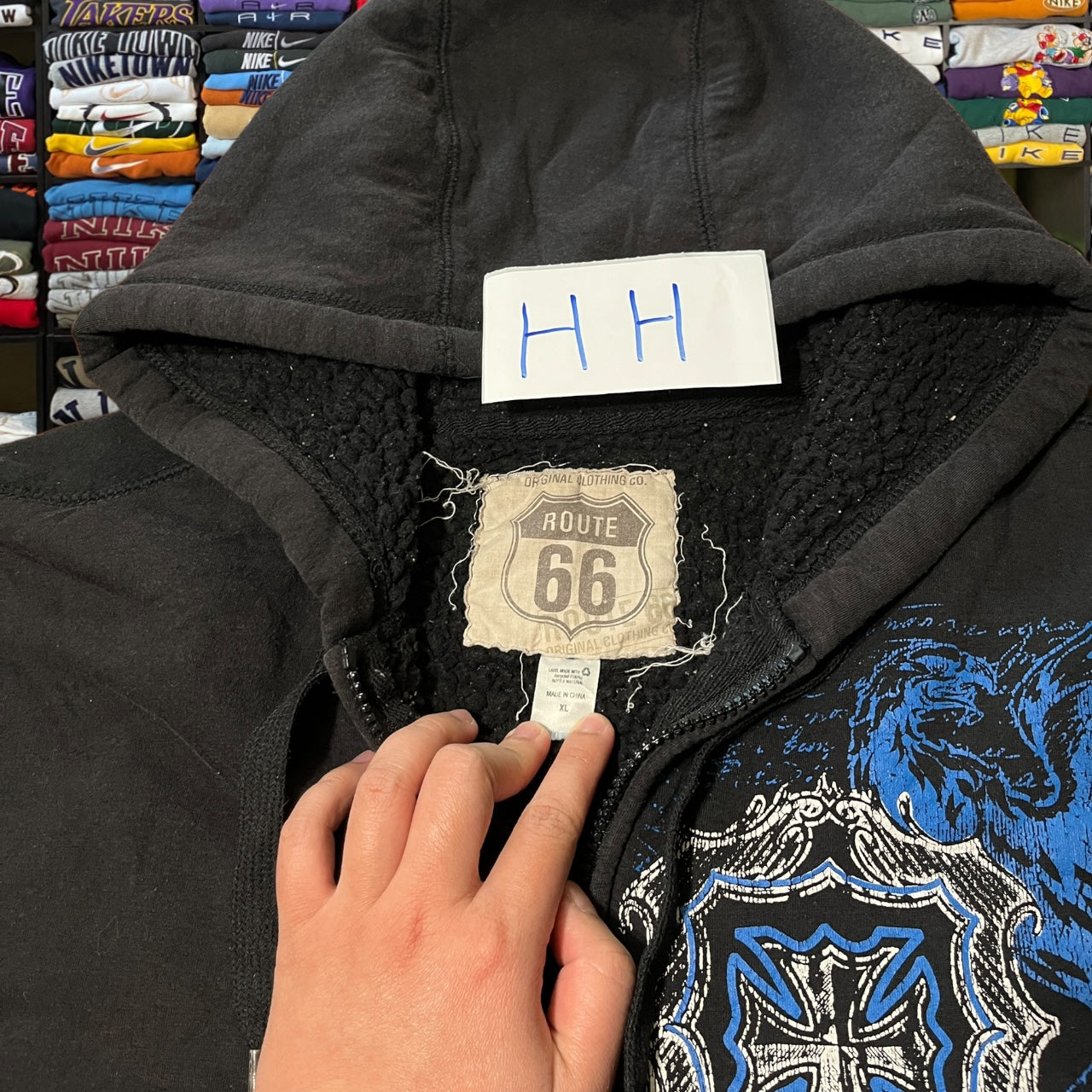 Y2K skater grunge cross full zip hoodie