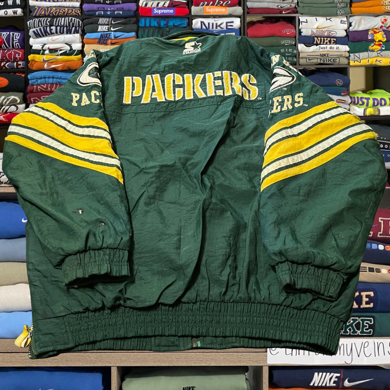 90s Green Bay packers nfl football puffer jacket