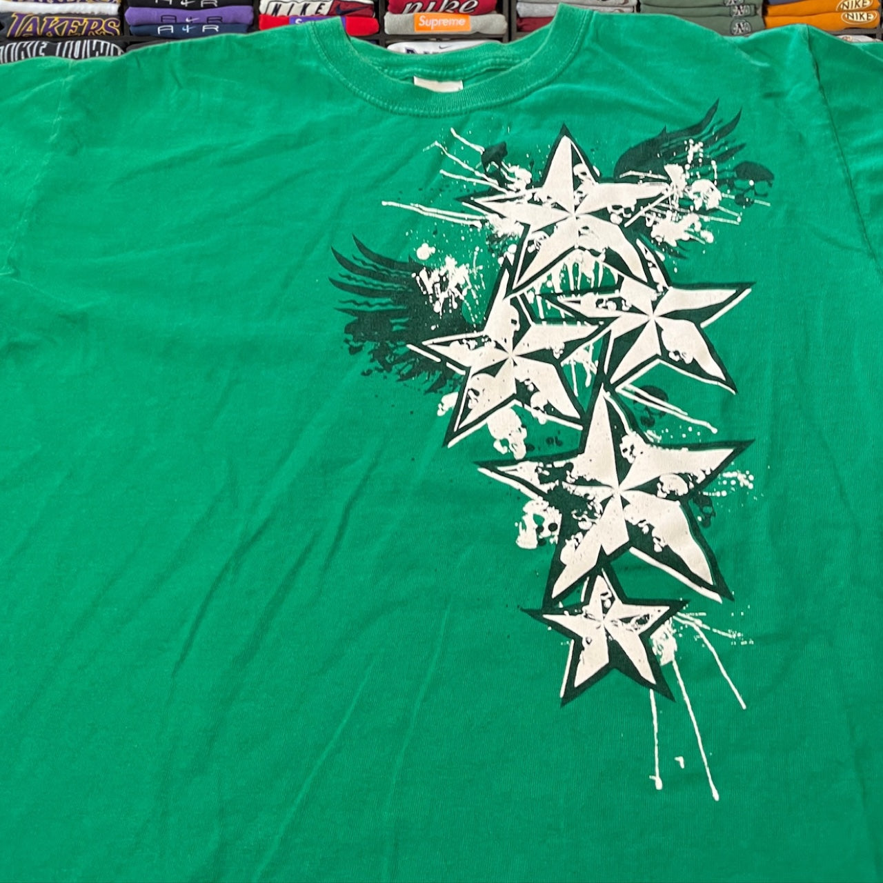 Y2K star green shirt