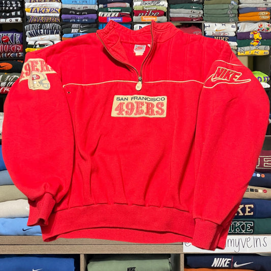 90s NIKE X 49ers nfl quarter zip (Xlarge)