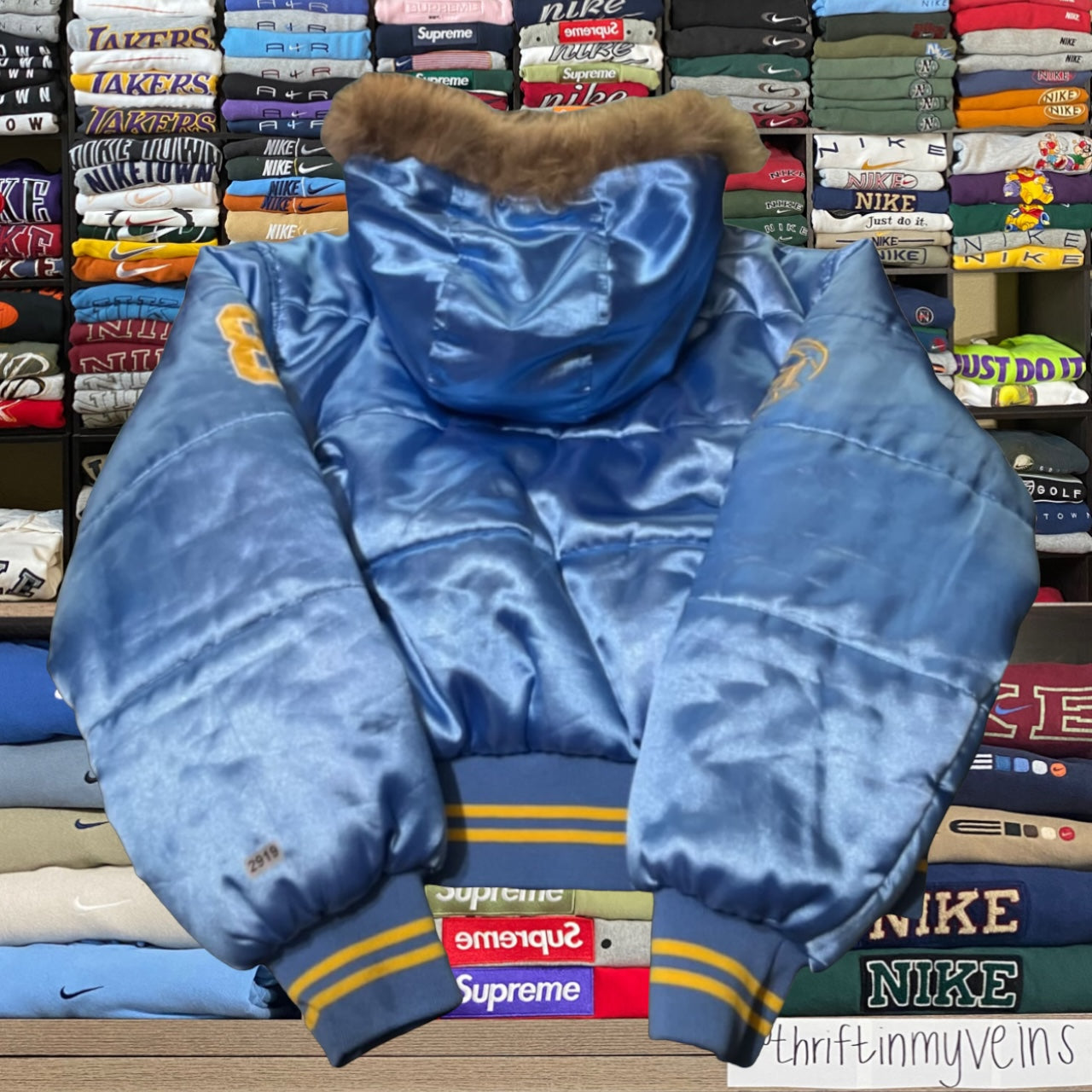 Y2K 2001 rare Kobe Bryant fur hooded jacket