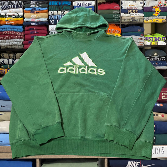 Y2K 2001 adidas green hoodie