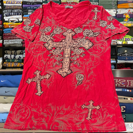 Y2K skater cross grunge style shirt