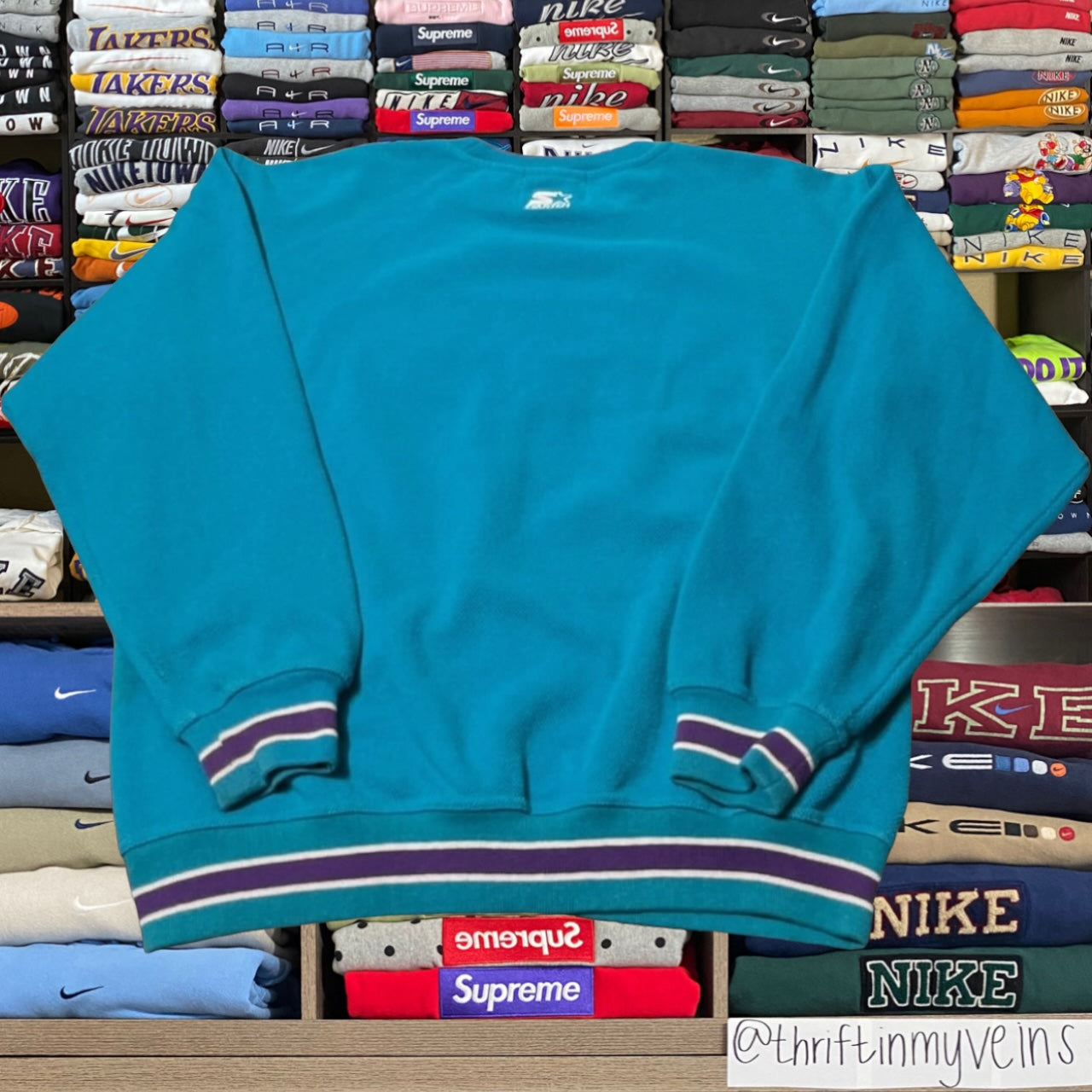 90s charlotte hornets nba basketball sweater