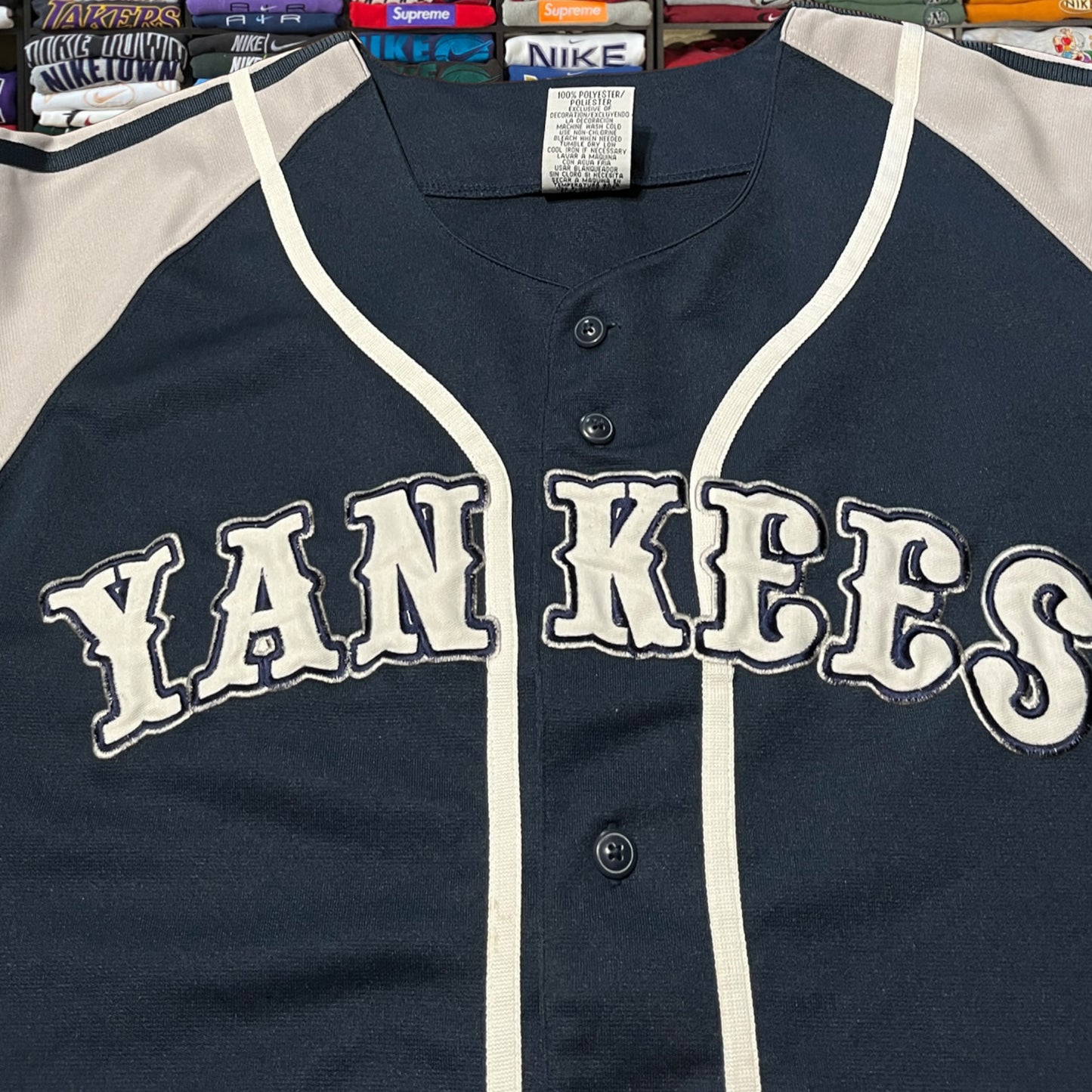 90s New York Yankees mlb baseball button up