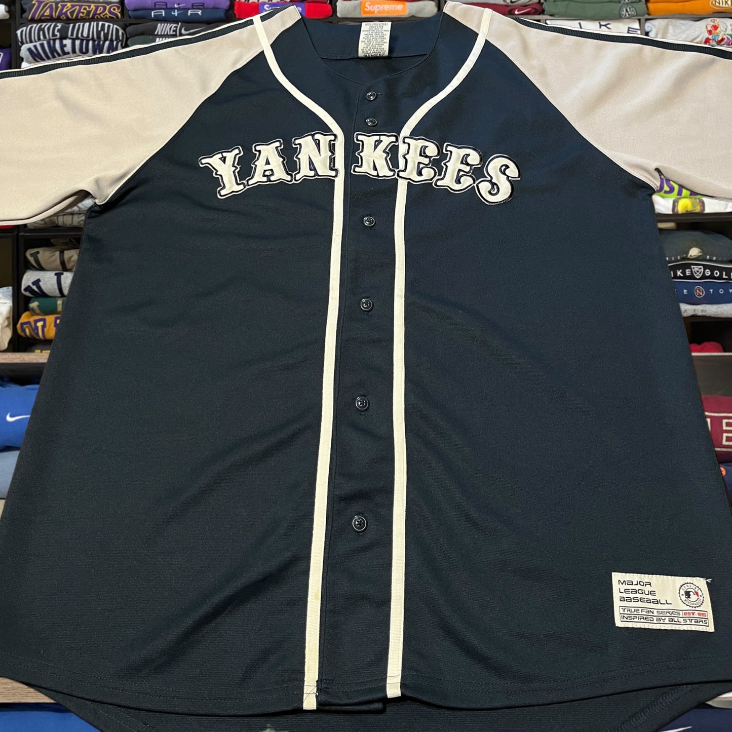90s New York Yankees mlb baseball button up