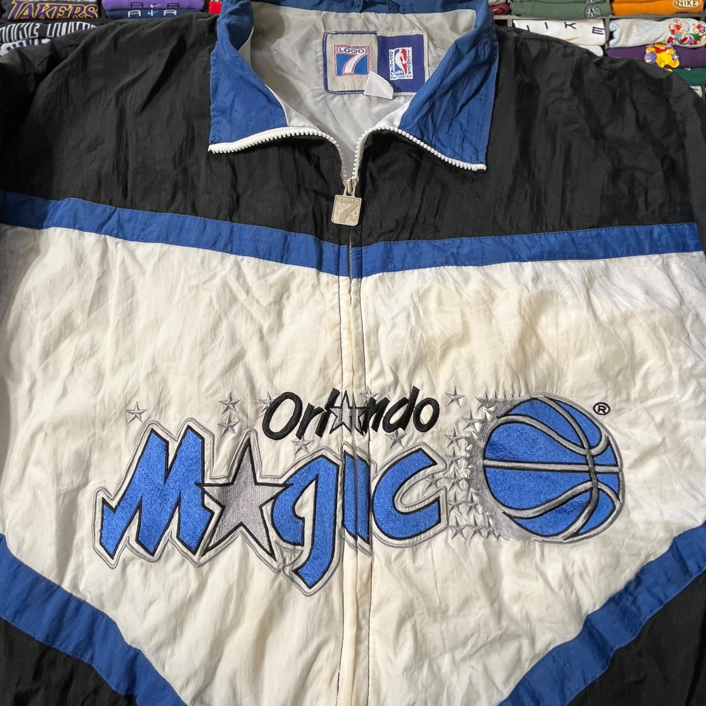 90s logo 7 nba Orlando Magic light puffer jacket