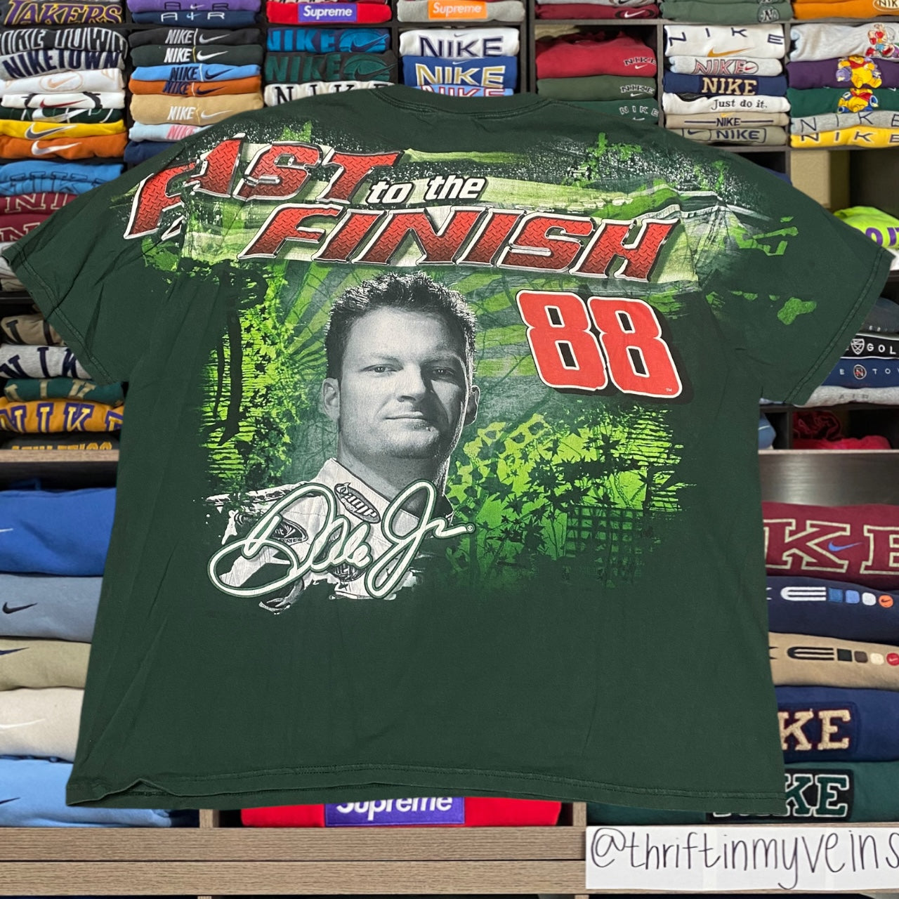 Y2K all over print nascar graphic shirt (xxlarge)