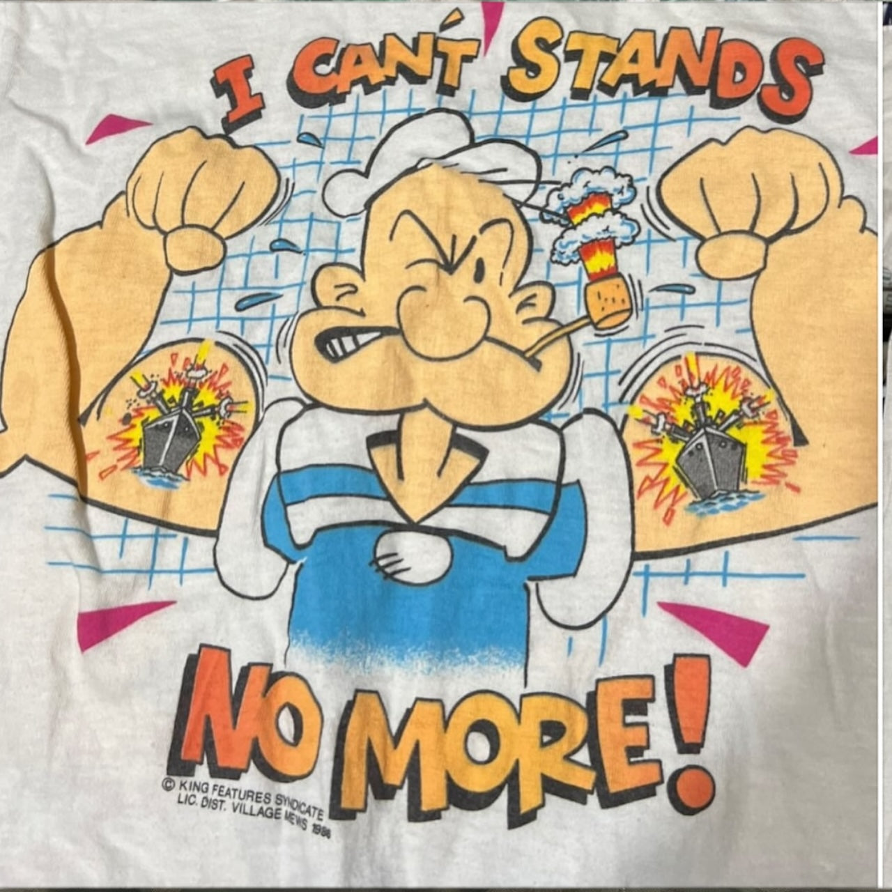 Vtg 1982 Popeyes the sailor shirt