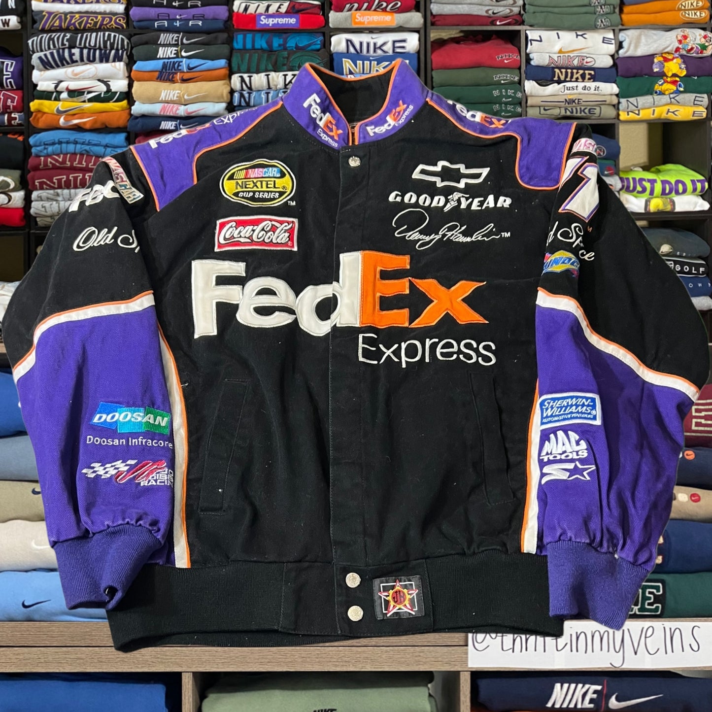 Vintage FedEx NASCAR varsity jacket heavy weighted super good quality