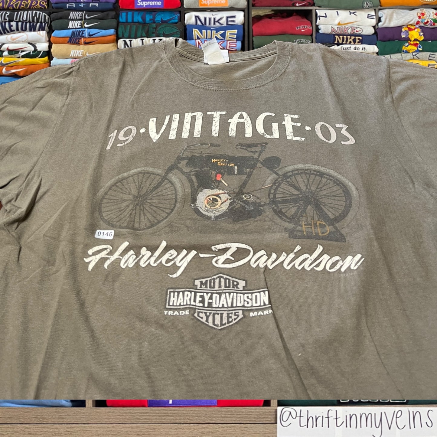 y2k harley davidson biker shirt (large)