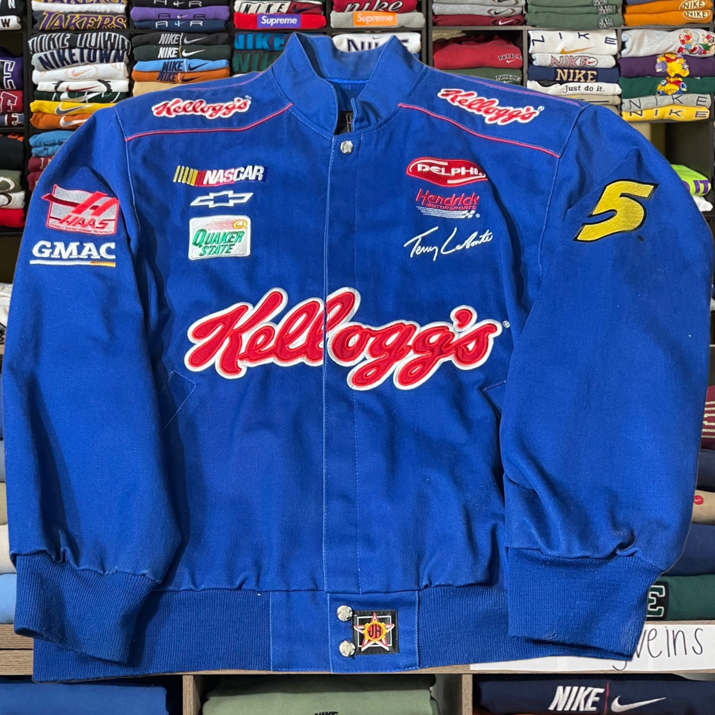 Vintage Tony the Tiger NASCAR varsity jacket heavy weighted super good quality