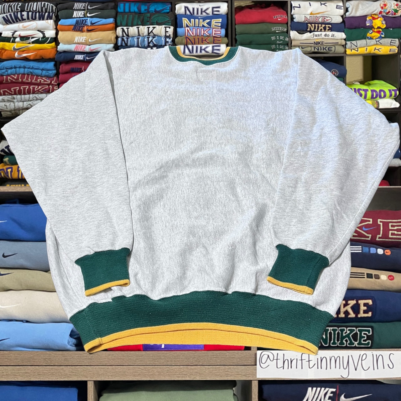 90s Green Bay packers nfl football cross body logo sweater